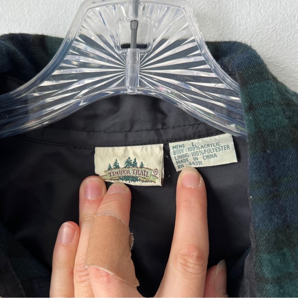 Vintage Timber Trail Plaid flannel size L - Picture 3 of 4